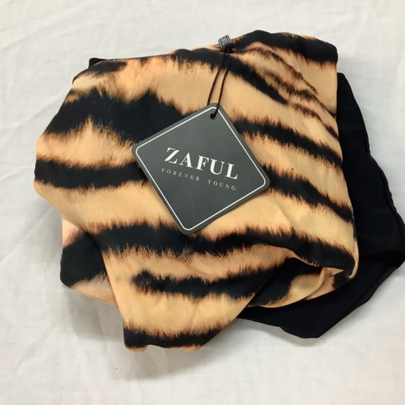 Zaful animal print high waist two piece bikini set size large NWT - Picture 8 of 8